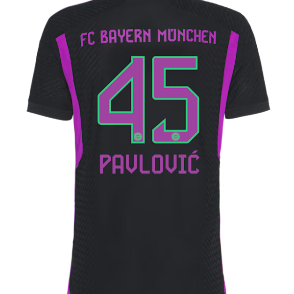 Bayern München herren authentic trikot away 23-24 – 45 aleksandar pavlovic Trikots - Exklusive Auswahl