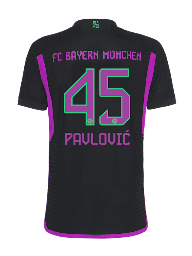 Bayern München herren authentic trikot away 23-24 – 45 aleksandar pavlovic Trikots - Exklusive Auswahl