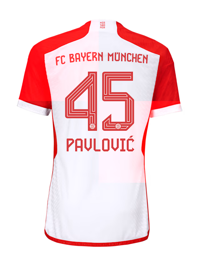 Bayern München herren authentic trikot home 23-24 – 45 aleksandar pavlovic Trikots - Exklusive Auswahl