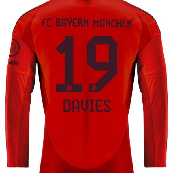 Bayern München herren langarm trikot home 24-25 – 19 alphonso davies Trikots - Exklusive Auswahl
