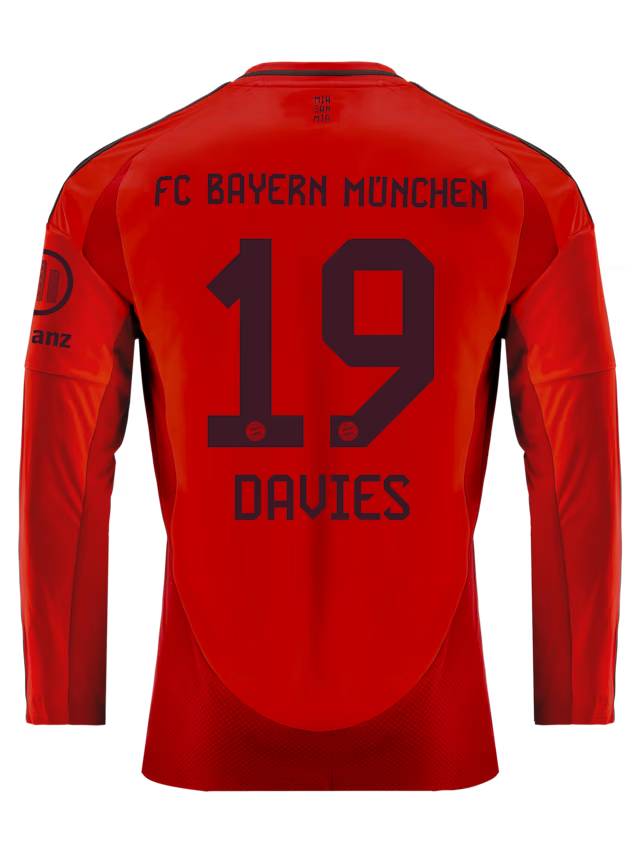 Bayern München herren langarm trikot home 24-25 – 19 alphonso davies Trikots - Exklusive Auswahl