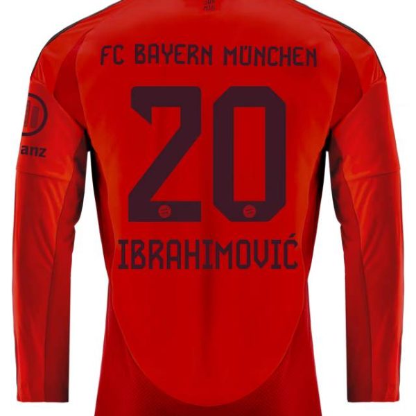 Bayern München herren langarm trikot home 24-25 – 20 arijon ibrahimović Trikots - Exklusive Auswahl