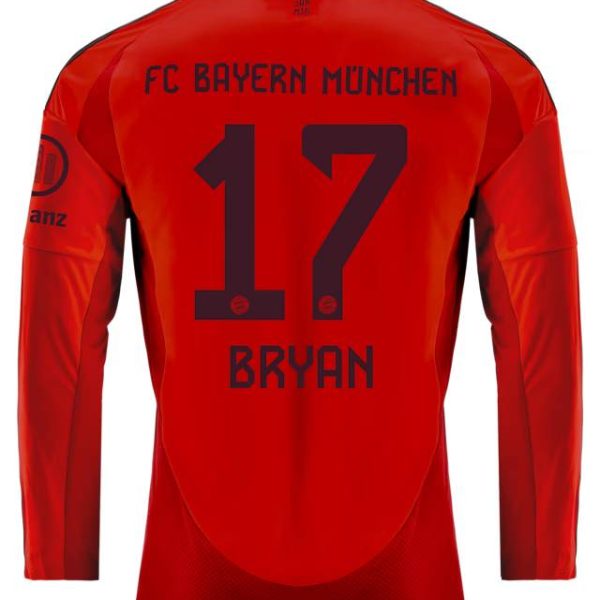 Bayern München herren langarm trikot home 24-25 – 17 bryan zaragoza Trikots - Exklusive Auswahl