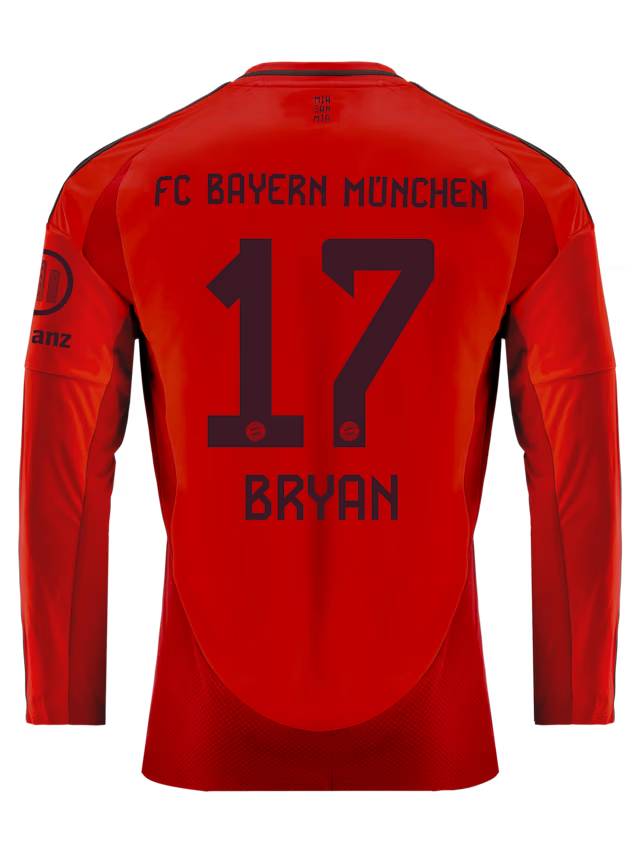 Bayern München herren langarm trikot home 24-25 – 17 bryan zaragoza Trikots - Exklusive Auswahl