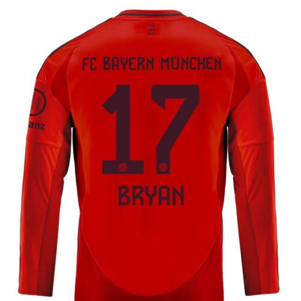 Bayern München kinder langarm trikot home 24-25 – 17 bryan zaragoza Trikots - Exklusive Auswahl