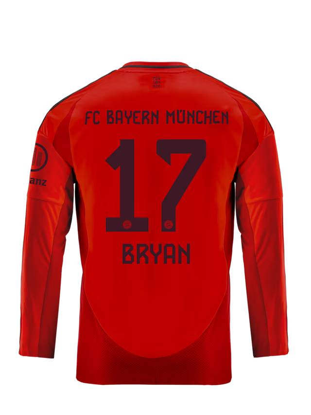Bayern München kinder langarm trikot home 24-25 – 17 bryan zaragoza Trikots - Exklusive Auswahl