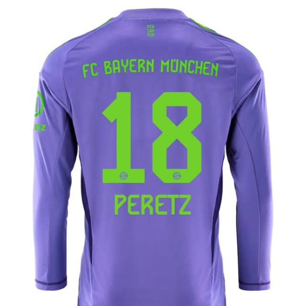 Bayern München kinder langarm trikot torwart 24-25 – 18 daniel peretz Trikots - Exklusive Auswahl
