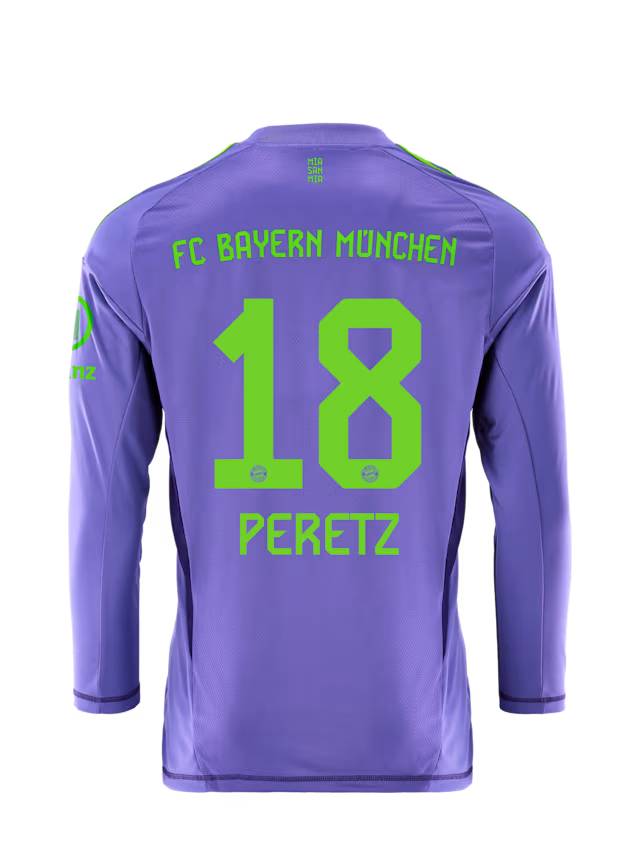 Bayern München kinder langarm trikot torwart 24-25 – 18 daniel peretz Trikots - Exklusive Auswahl