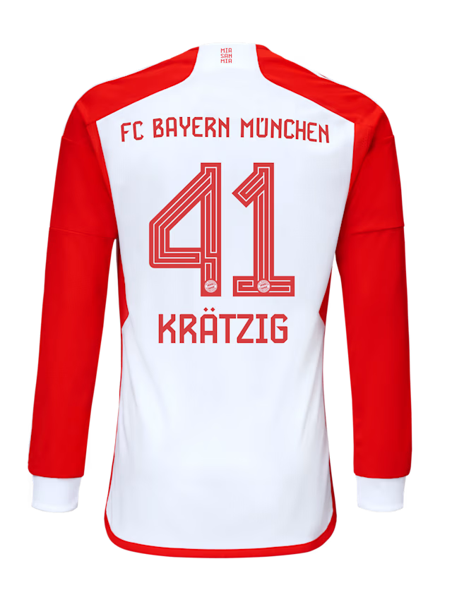 Bayern München herren langarm trikot home 23-24 – 41 frans kratzig Trikots - Exklusive Auswahl