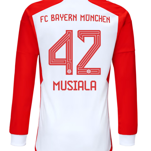 Bayern München herren langarm trikot home 23-24 – 42 jamal musiala Trikots - Exklusive Auswahl