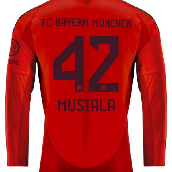 Bayern München herren langarm trikot home 24-25 – 42 jamal musiala Trikots - Exklusive Auswahl