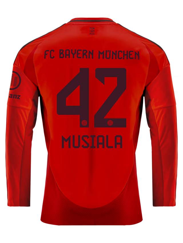 Bayern München herren langarm trikot home 24-25 – 42 jamal musiala Trikots - Exklusive Auswahl
