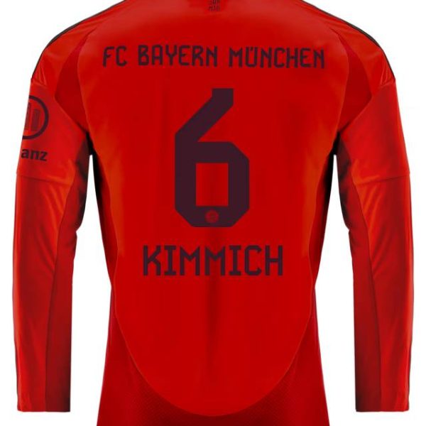 Bayern München herren langarm trikot home 24-25 – 6 joshua kimmich Trikots - Exklusive Auswahl