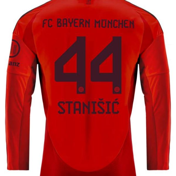 Bayern München herren langarm trikot home 24-25 – 44 josip stanišić Trikots - Exklusive Auswahl