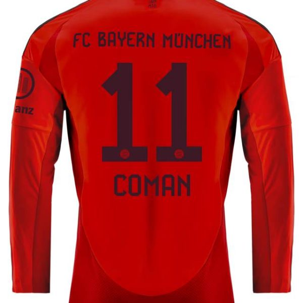 Bayern München herren langarm trikot home 24-25 – 11 kingsley coman Trikots - Exklusive Auswahl