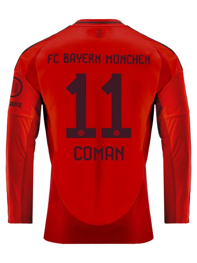 Bayern München herren langarm trikot home 24-25 – 11 kingsley coman Trikots - Exklusive Auswahl