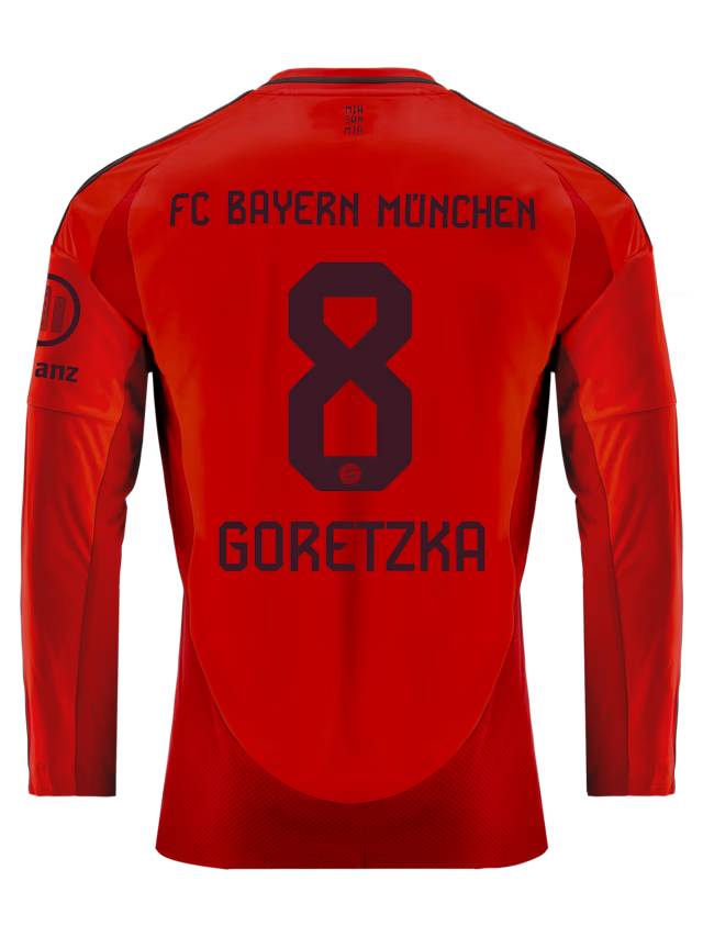Bayern München herren langarm trikot home 24-25 – 8 leon goretzka Trikots - Exklusive Auswahl