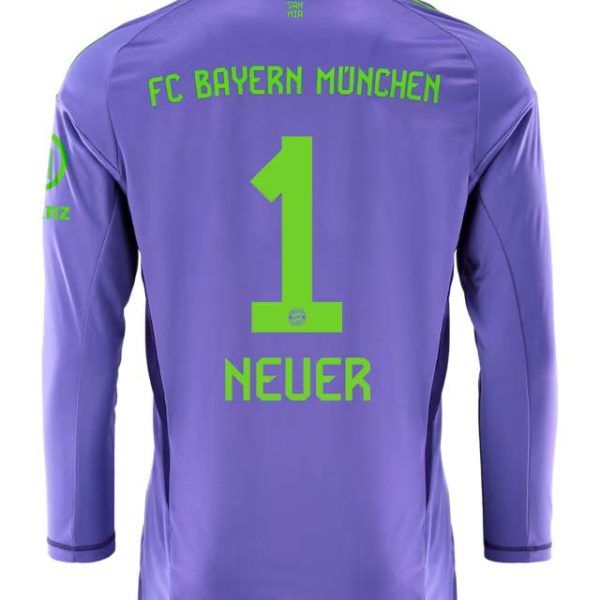 Bayern München herren langarm trikot torwart 24-25 – 1 manuel neuer Trikots - Exklusive Auswahl