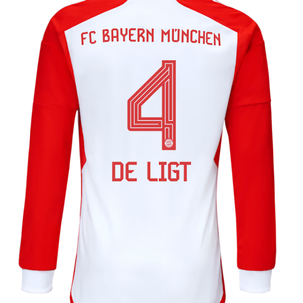 Bayern München herren langarm trikot home 23-24 – 4 matthijs de ligt Trikots - Exklusive Auswahl