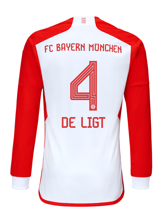 Bayern München herren langarm trikot home 23-24 – 4 matthijs de ligt Trikots - Exklusive Auswahl
