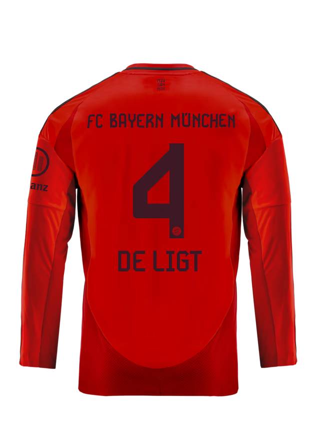 Bayern München kinder langarm trikot home 24-25 – 4 matthijs de ligt Trikots - Exklusive Auswahl