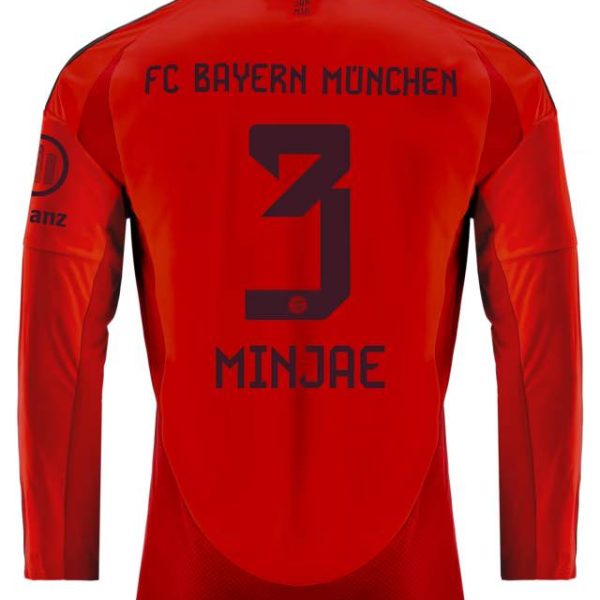 Bayern München herren langarm trikot home 24-25 – 3 minjae kim Trikots - Exklusive Auswahl