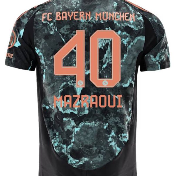 Bayern München herren authentic trikot away 24-25 – 40 noussair mazraoui Trikots - Exklusive Auswahl