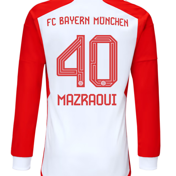Bayern München herren langarm trikot home 23-24 – 40 noussair mazraoui Trikots - Exklusive Auswahl