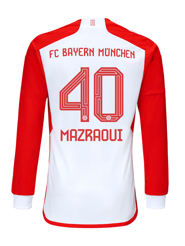 Bayern München herren langarm trikot home 23-24 – 40 noussair mazraoui Trikots - Exklusive Auswahl
