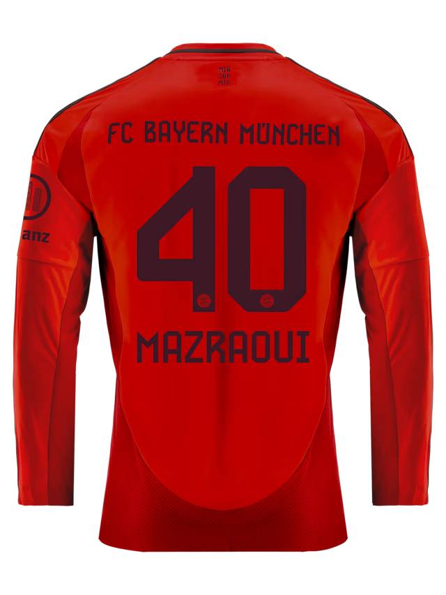Bayern München herren langarm trikot home 24-25 – 40 noussair mazraoui Trikots - Exklusive Auswahl