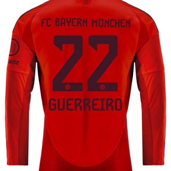 Bayern München herren langarm trikot home 24-25 – 22 raphaël guerreiro Trikots - Exklusive Auswahl