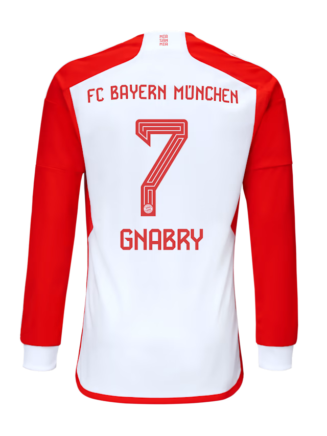 Bayern München herren langarm trikot home 23-24 – 7 serge gnabry Trikots - Exklusive Auswahl