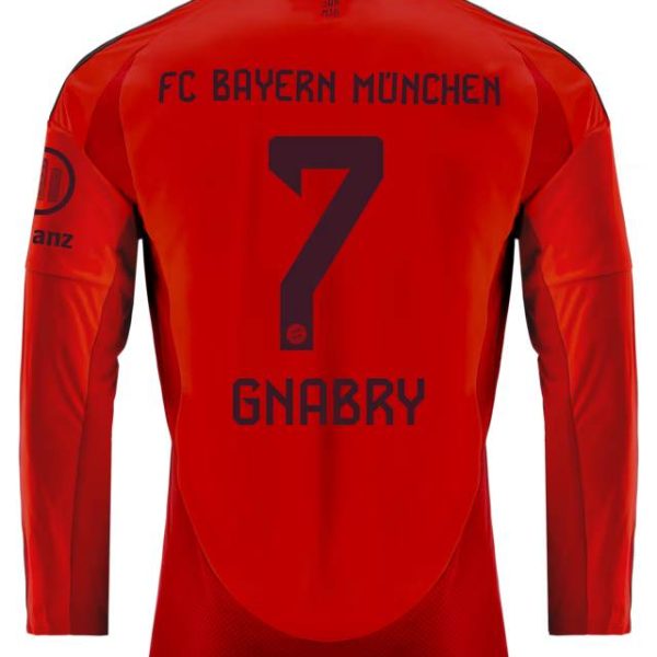 Bayern München herren langarm trikot home 24-25 – 7 serge gnabry Trikots - Exklusive Auswahl