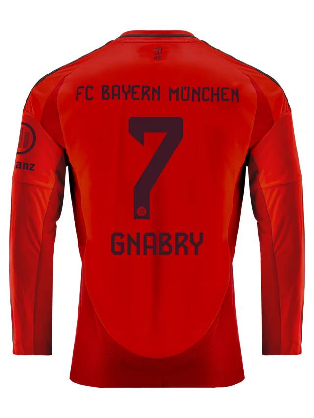 Bayern München herren langarm trikot home 24-25 – 7 serge gnabry Trikots - Exklusive Auswahl
