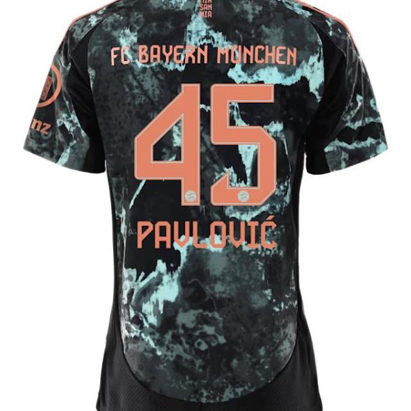 Bayern München damen trikot away 24-25 – 45 aleksandar pavlović Trikots - Exklusive Auswahl