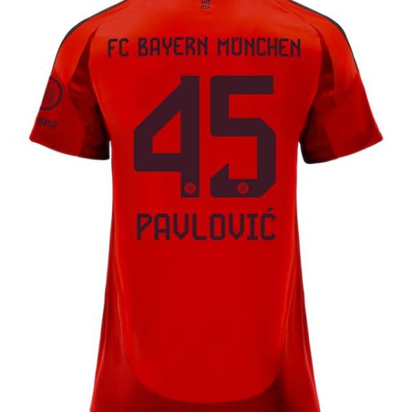 Bayern München damen trikot home 24-25 – 45 aleksandar pavlović Trikots - Exklusive Auswahl