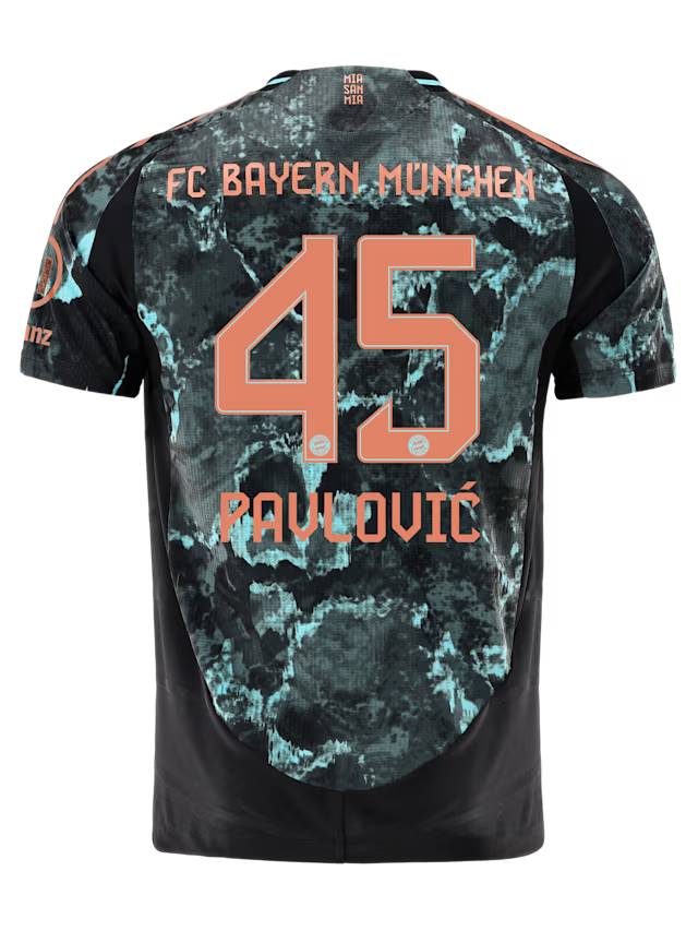 Bayern München herren authentic trikot away 24-25 – 45 aleksandar pavlović Trikots - Exklusive Auswahl