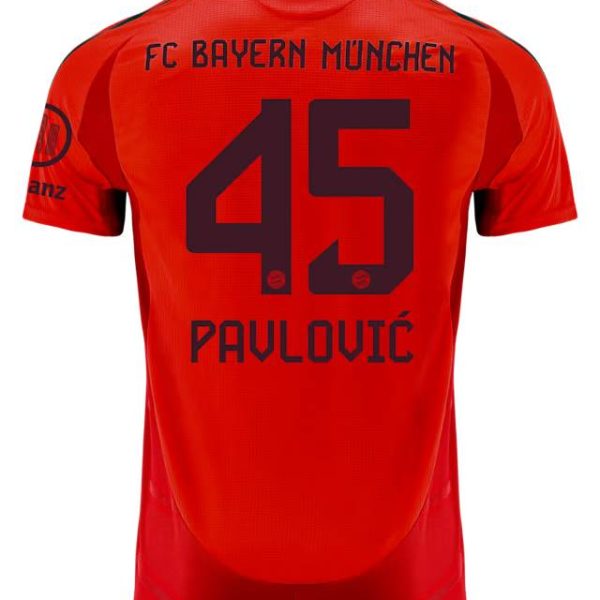 Bayern München herren authentic trikot home 24-25 – 45 aleksandar pavlović Trikots - Exklusive Auswahl