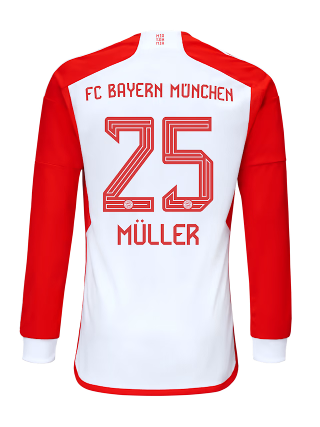 Bayern München herren langarm trikot home 23-24 – 25  thomas muller Trikots - Exklusive Auswahl