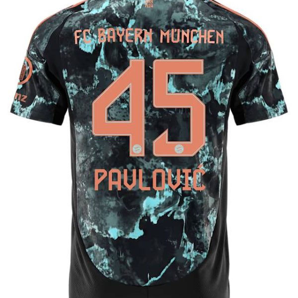 Bayern München herren trikot away 24-25 – 45 aleksandar pavlović Trikots - Exklusive Auswahl