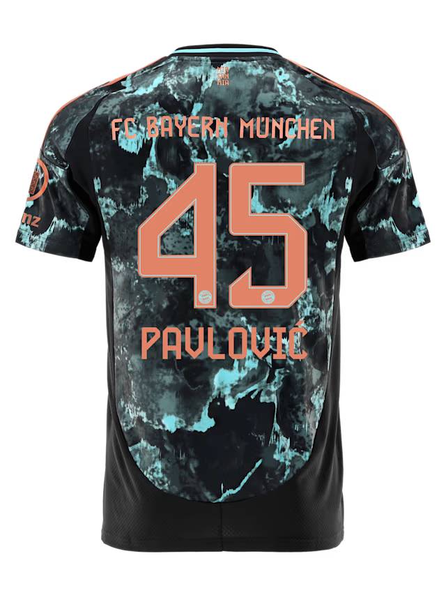 Bayern München herren trikot away 24-25 – 45 aleksandar pavlović Trikots - Exklusive Auswahl
